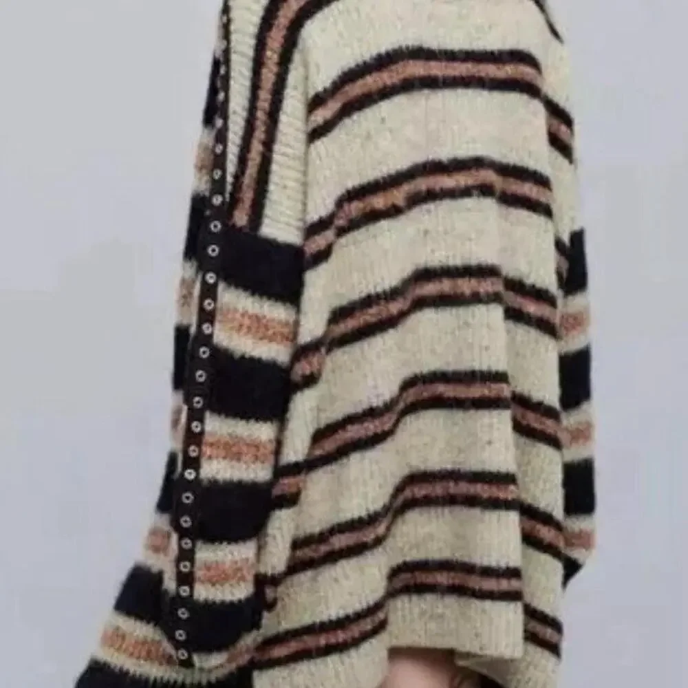 Free People striped oversized sweater